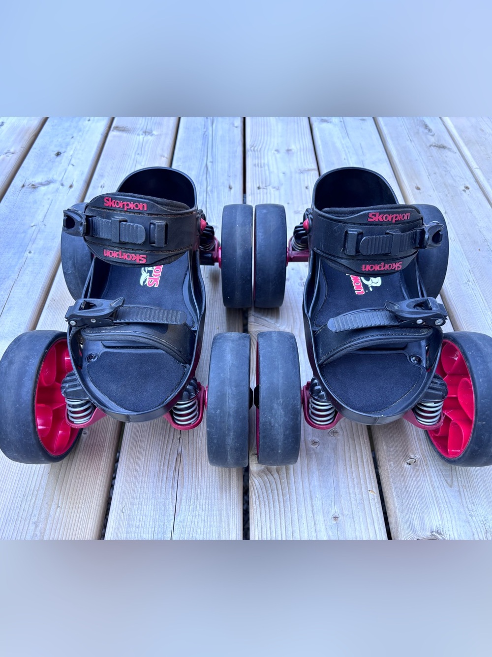Skorpion Multi-Terrain Adjustable Roller Skates, Adult  Large, Strap-on, Y2K
